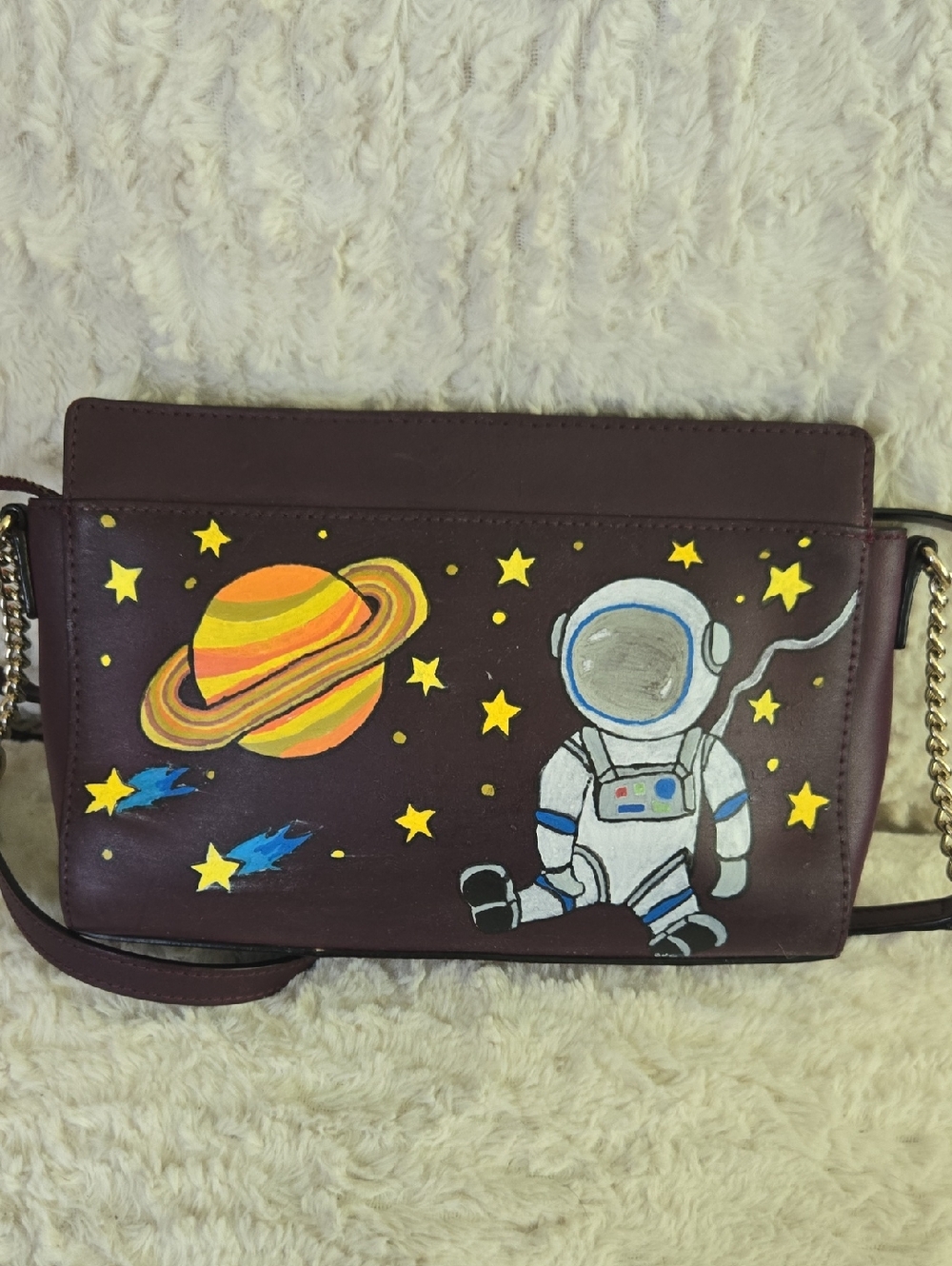 kate spade Moon & UFO Crossbody Bag - Burgundy - Picture 4 of 12